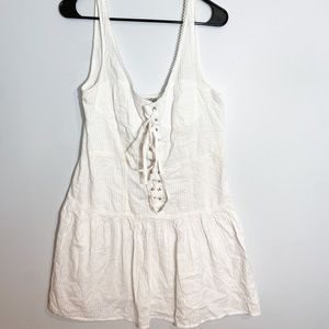 NEVER WORN ASOS white lace up dress